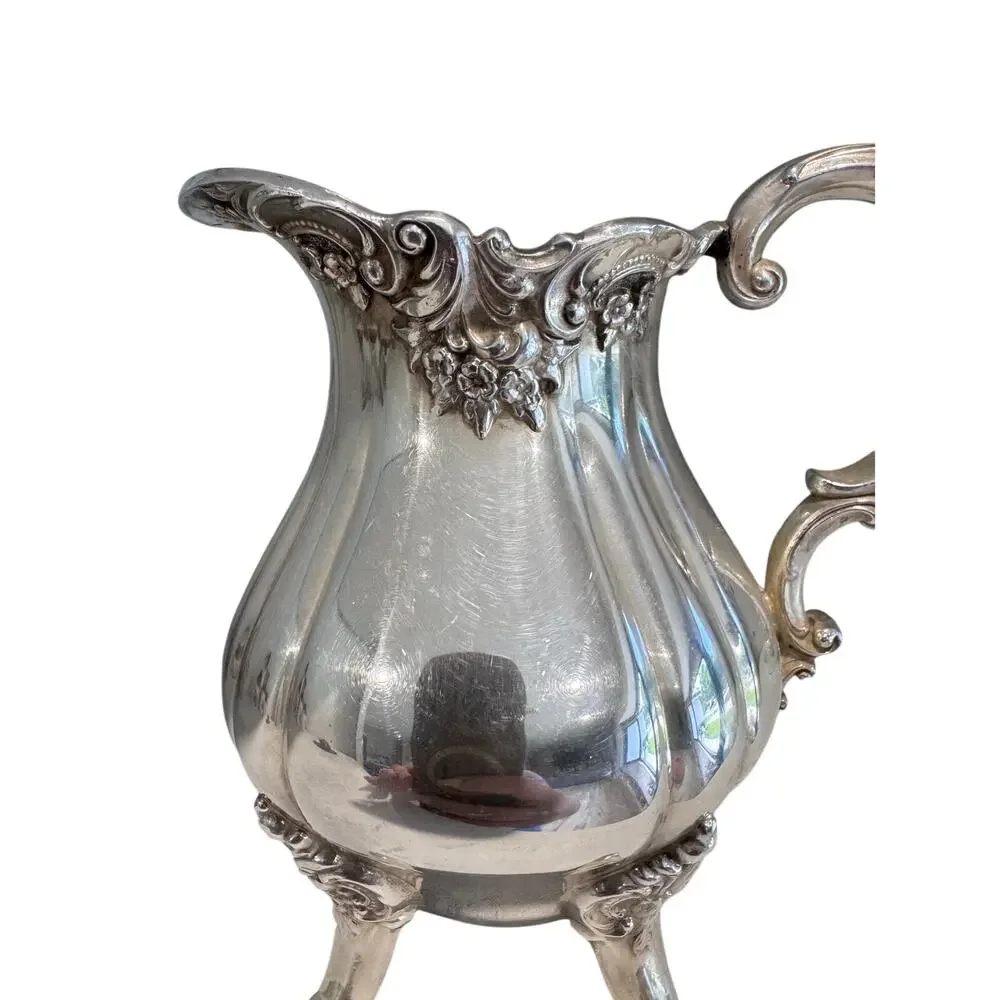 Vintage Wallace Baroque Silverplate Creamer 284 Ornate Rococo Style Footed - Picture 4 of 9